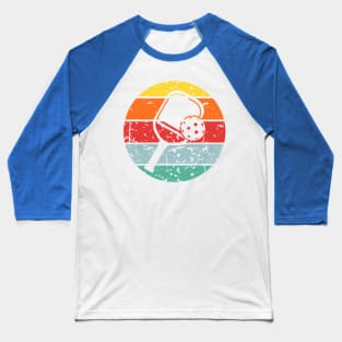 Pickleball Retro Vintage Sunset Baseball T-Shirt